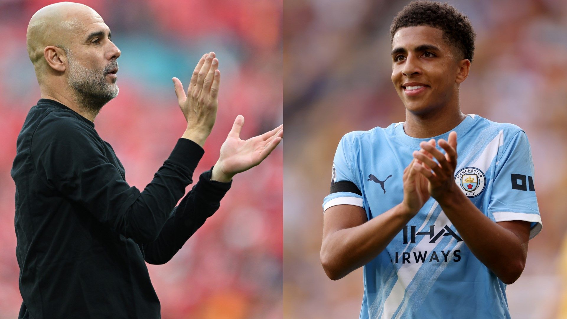 Pep Guardiola Rico Lewis Man CIty