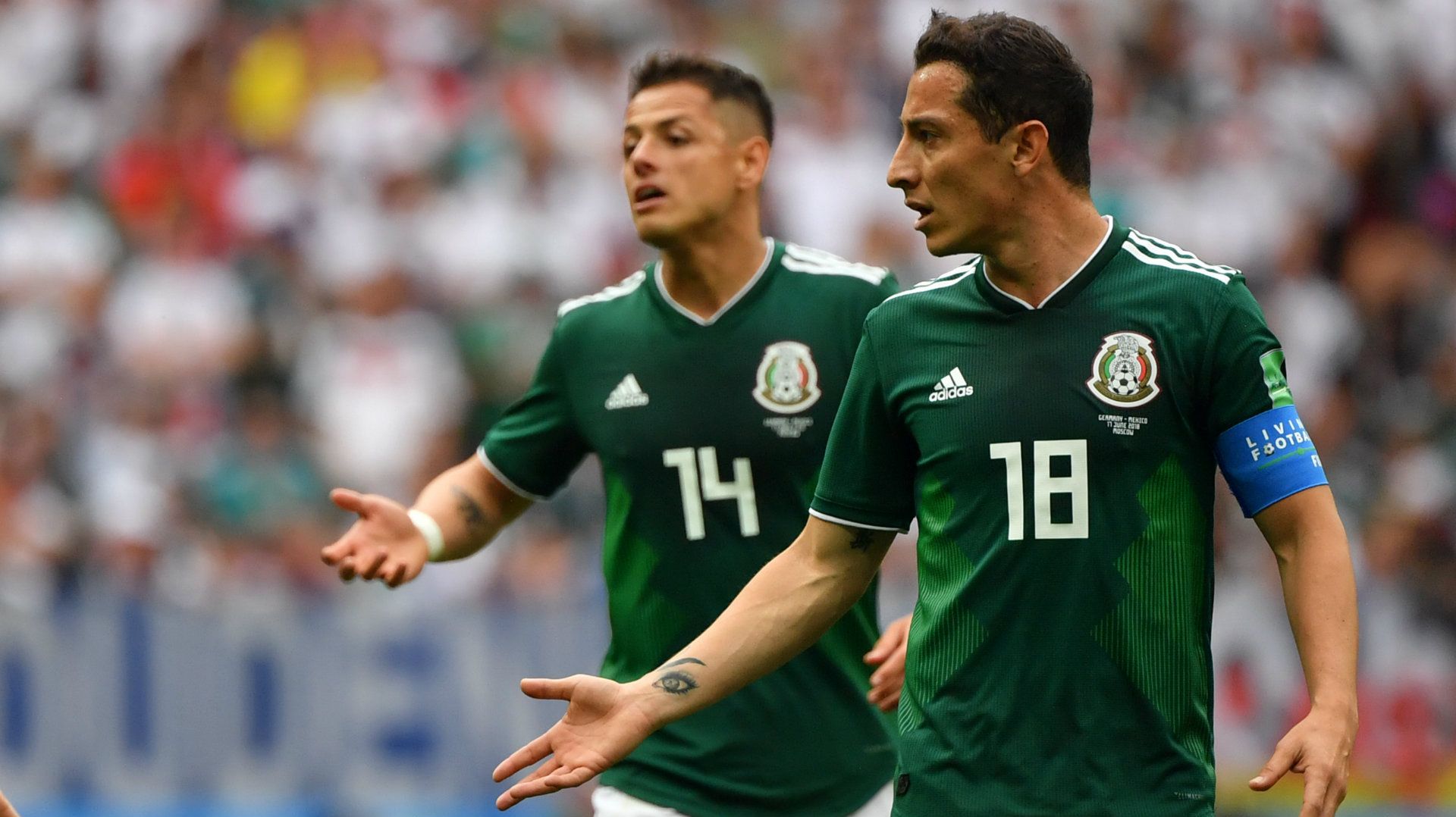 Chicharito Andrés Guardado Selección mexicana 081118