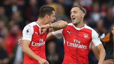 Granit Xhaka Lucas Perez Arsenal Premier League