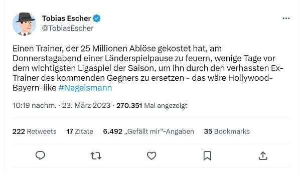 Bayern Nagelsmann reactions