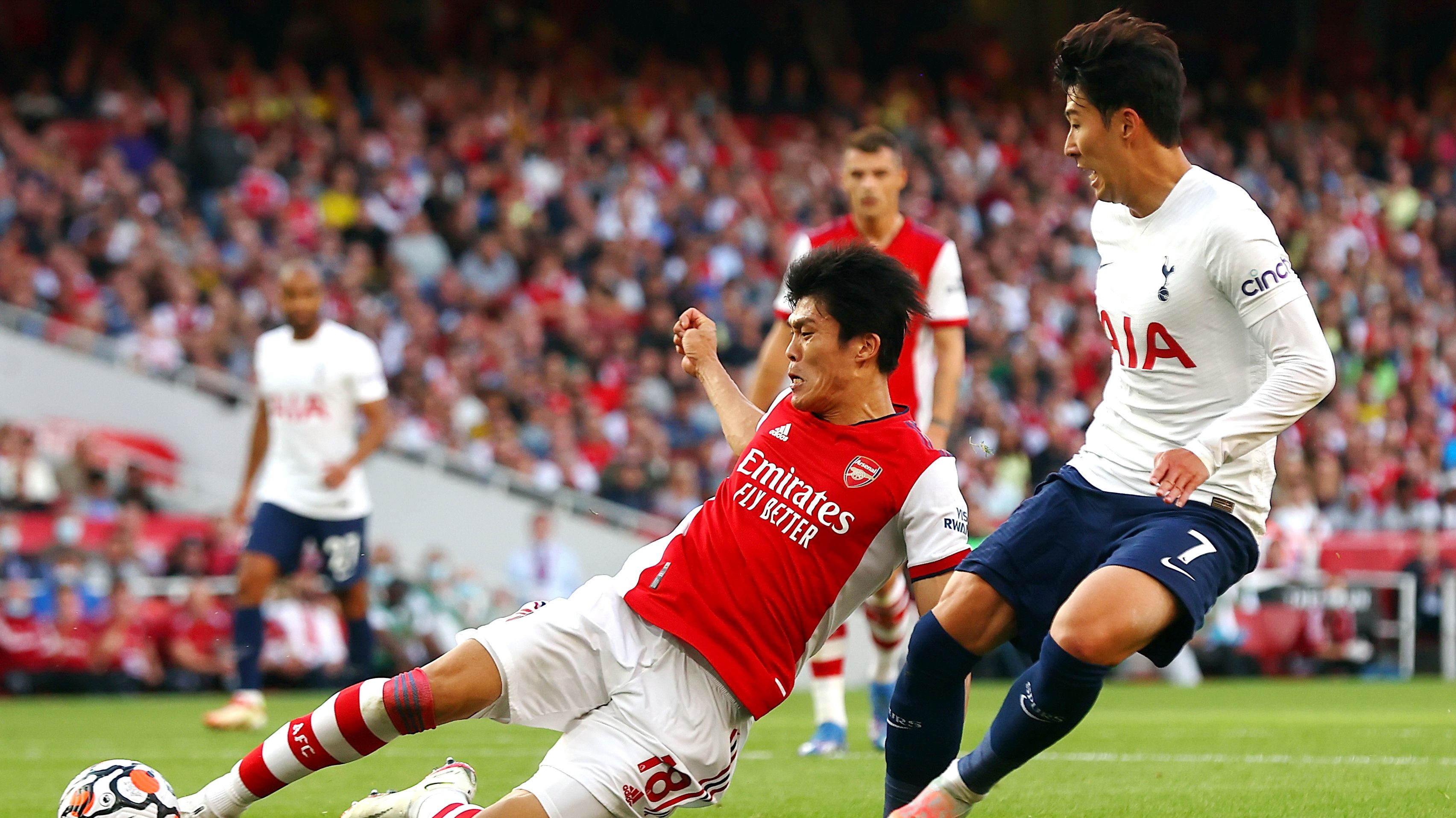 Heung-Min Son Tottenham Hotspur Takehiro Tomiyasu Arsenal Premier League 2021