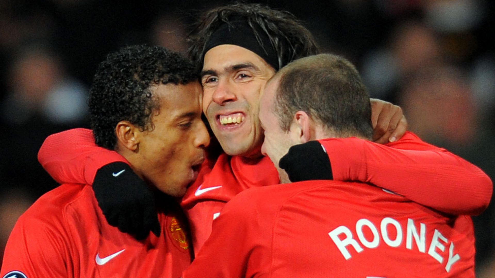 Nani Manchester United Wayne Rooney Carlos Tevez