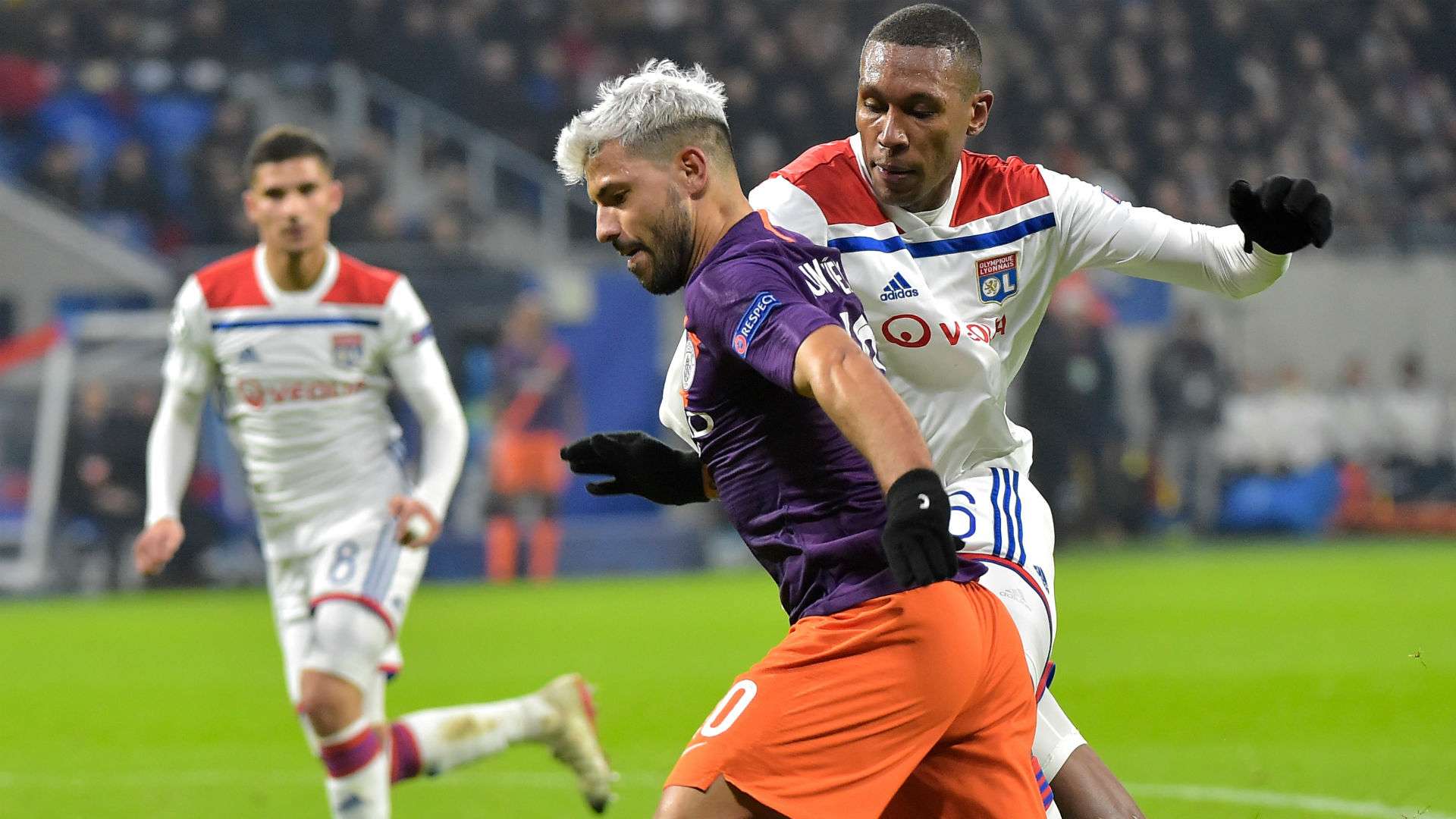 Sergio Aguero Manchester City Lyon Champions League 27112018