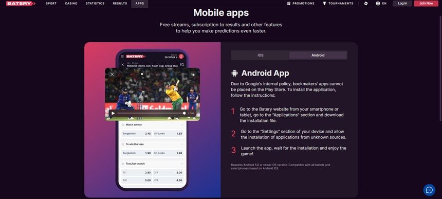 BateryBet Android App