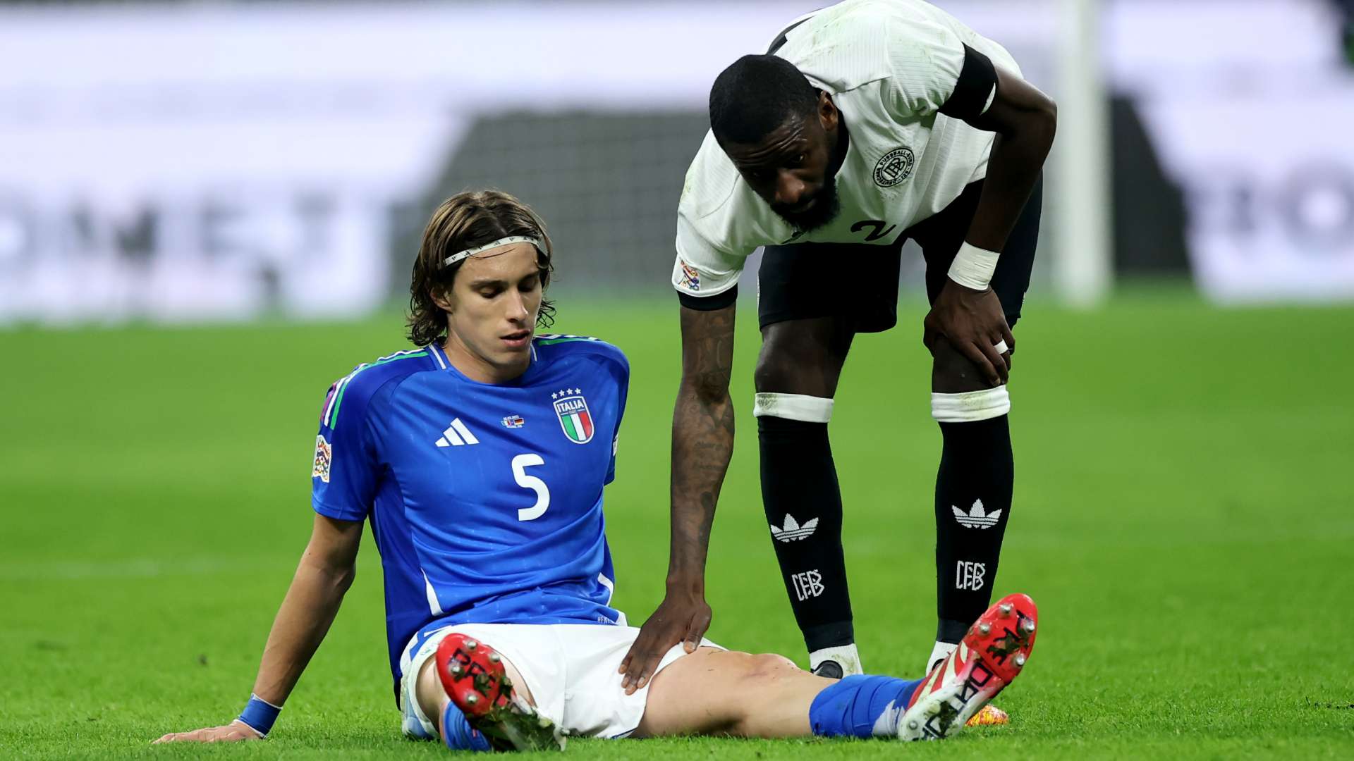 calafiori infortunio italia germania