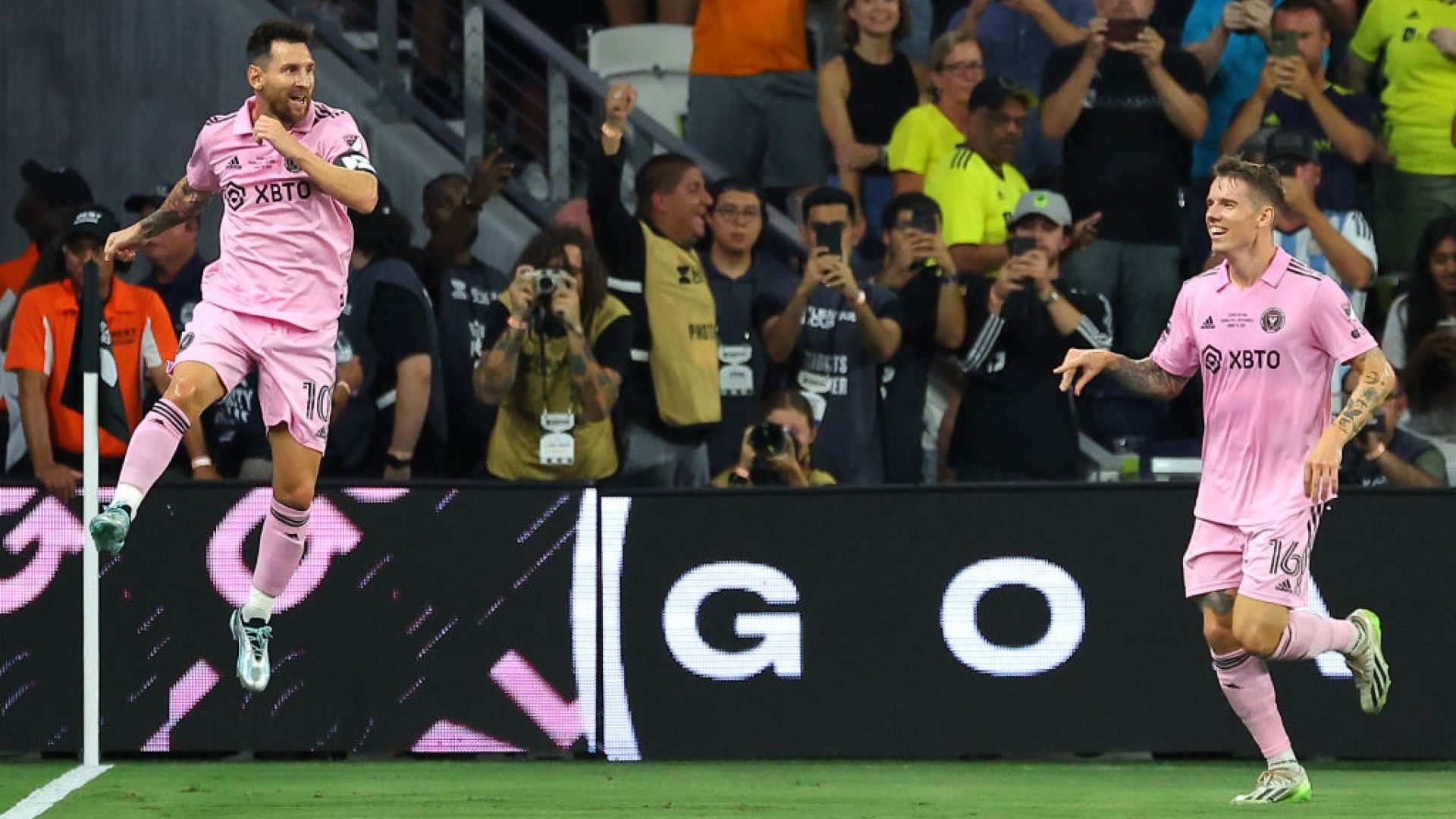 Lionel Messi festejo Inter Miami Leagues Cup 2023