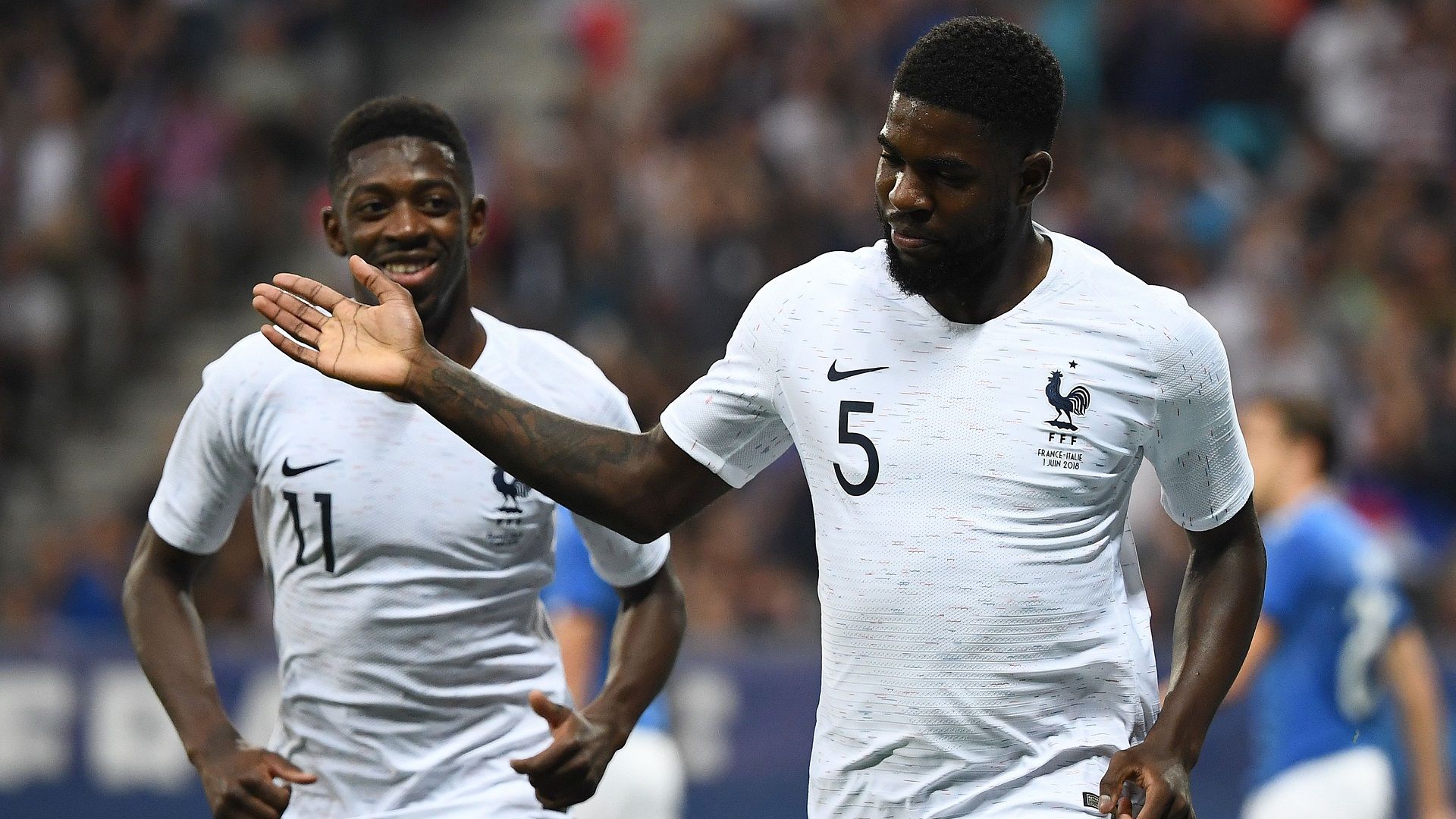 Samuel Umtiti Ousmane Dembele France Italy 01062018