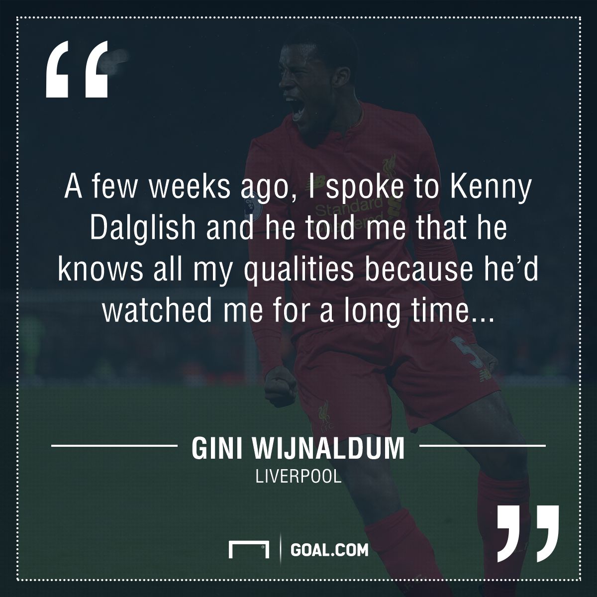 GFX Gini Wijnaldum Liverpool quote