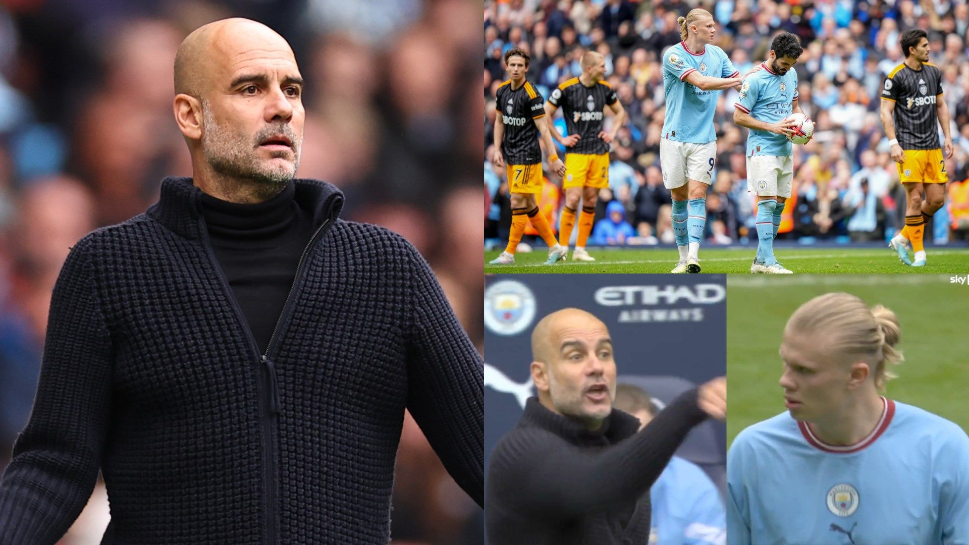 Pep Guardiola fumes at Erling Haaland Manchester City 2022-23