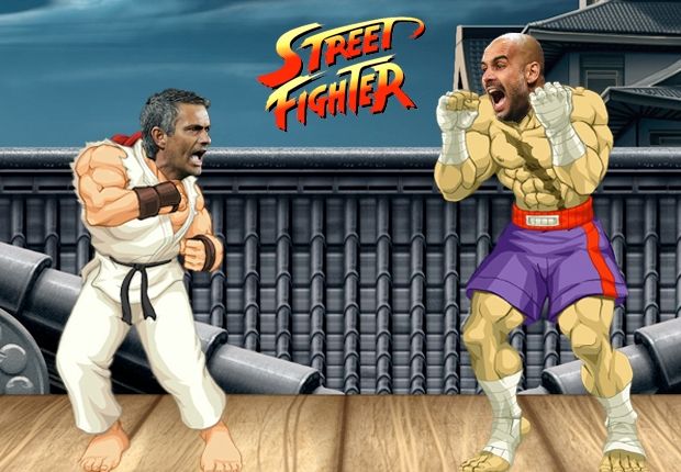 Jose Mourinho and Pep Guardiola as Street Fighter characters