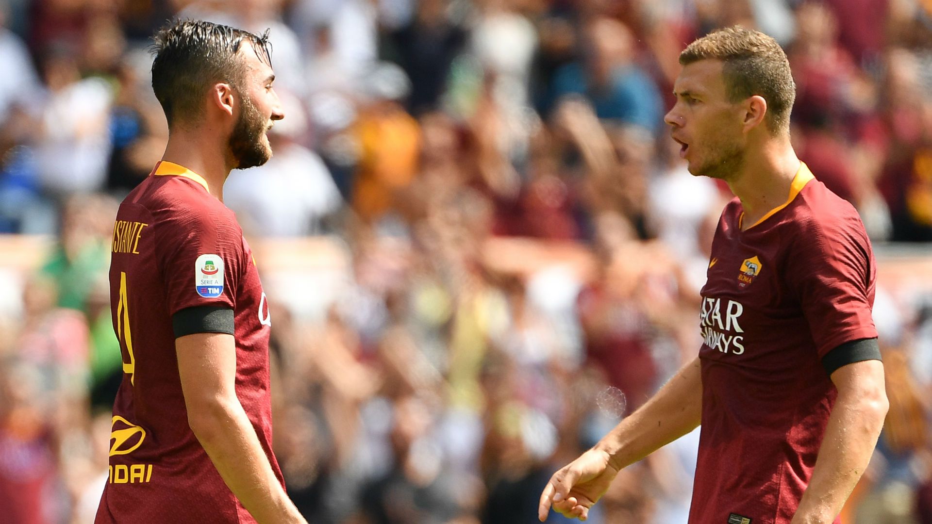 Bryan Cristante Edin Dzeko Roma 16092018