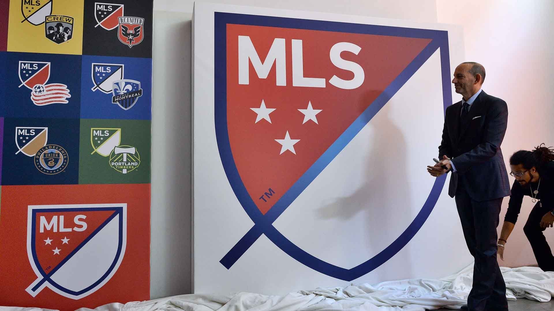 Don Garber New MLS Logo, 09182014