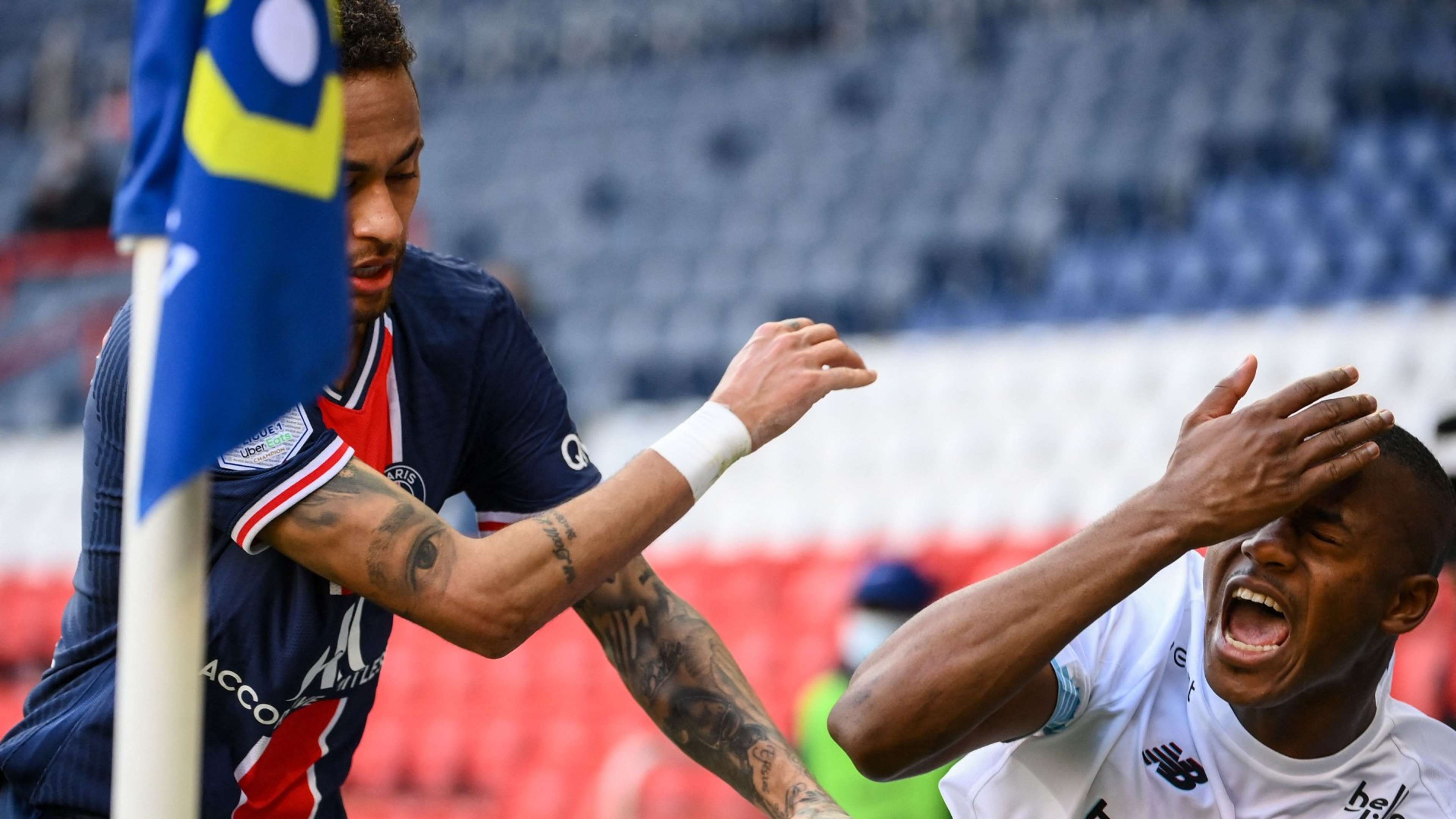 Neymar Tiago Djalo PSG vs Lille Ligue 1 2020-21