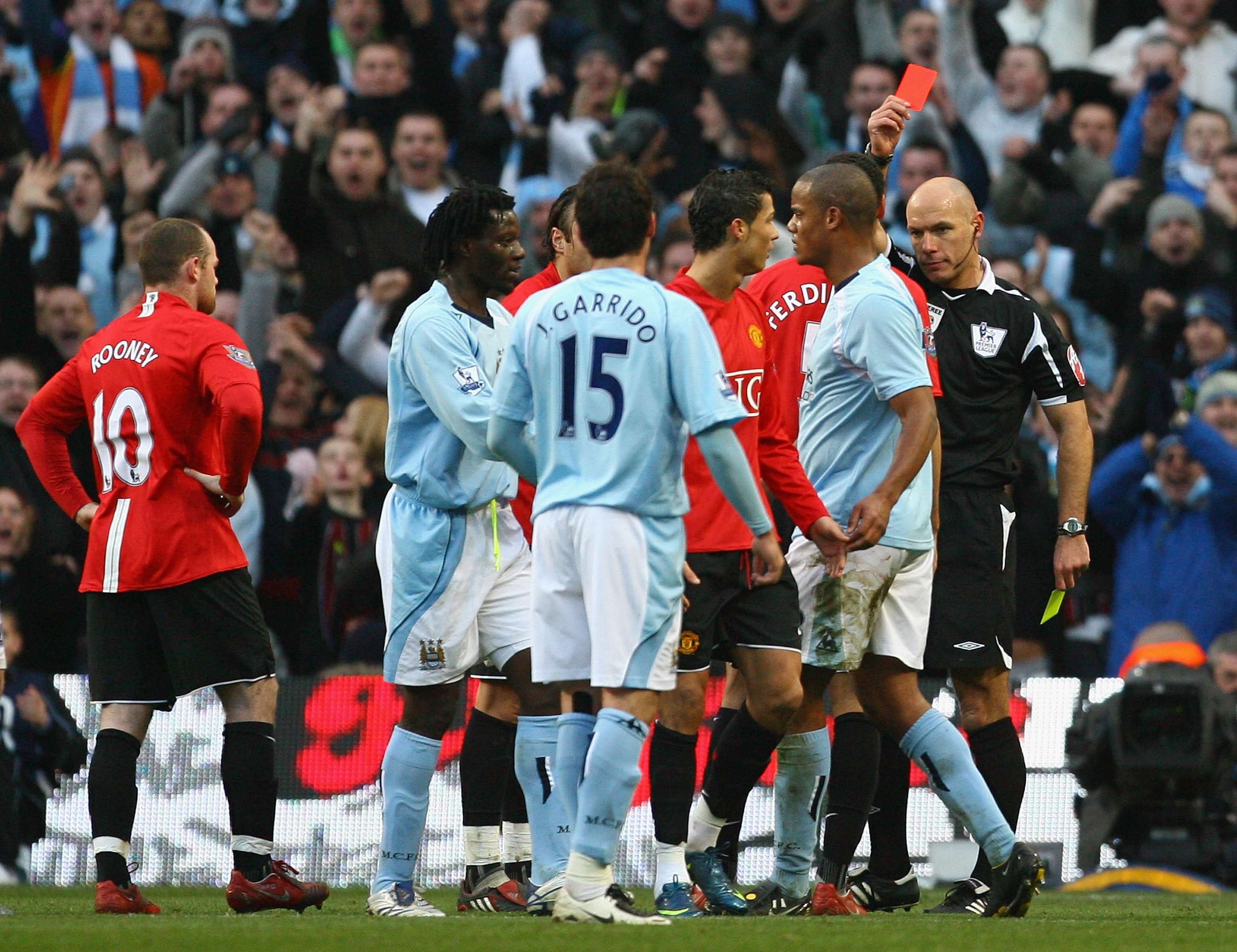 Ronaldo red card Manchester United Manchester City 2008
