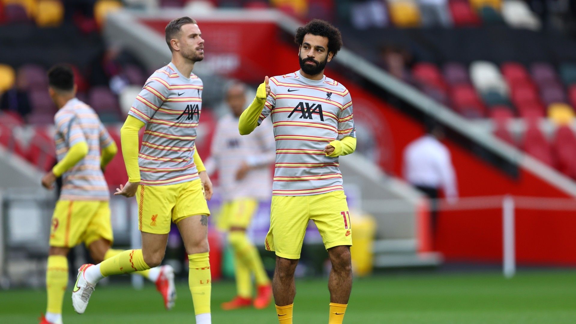 Jordan Henderson Mohamed Salah Liverpool 2021-22