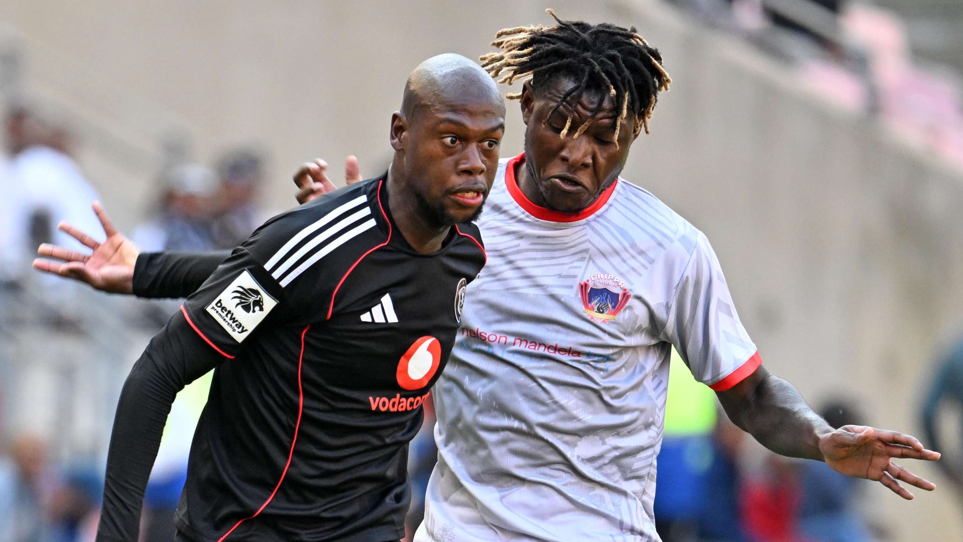 Evidence Makgopa of Orlando Pirates and Nathan Fasika of Chippa United