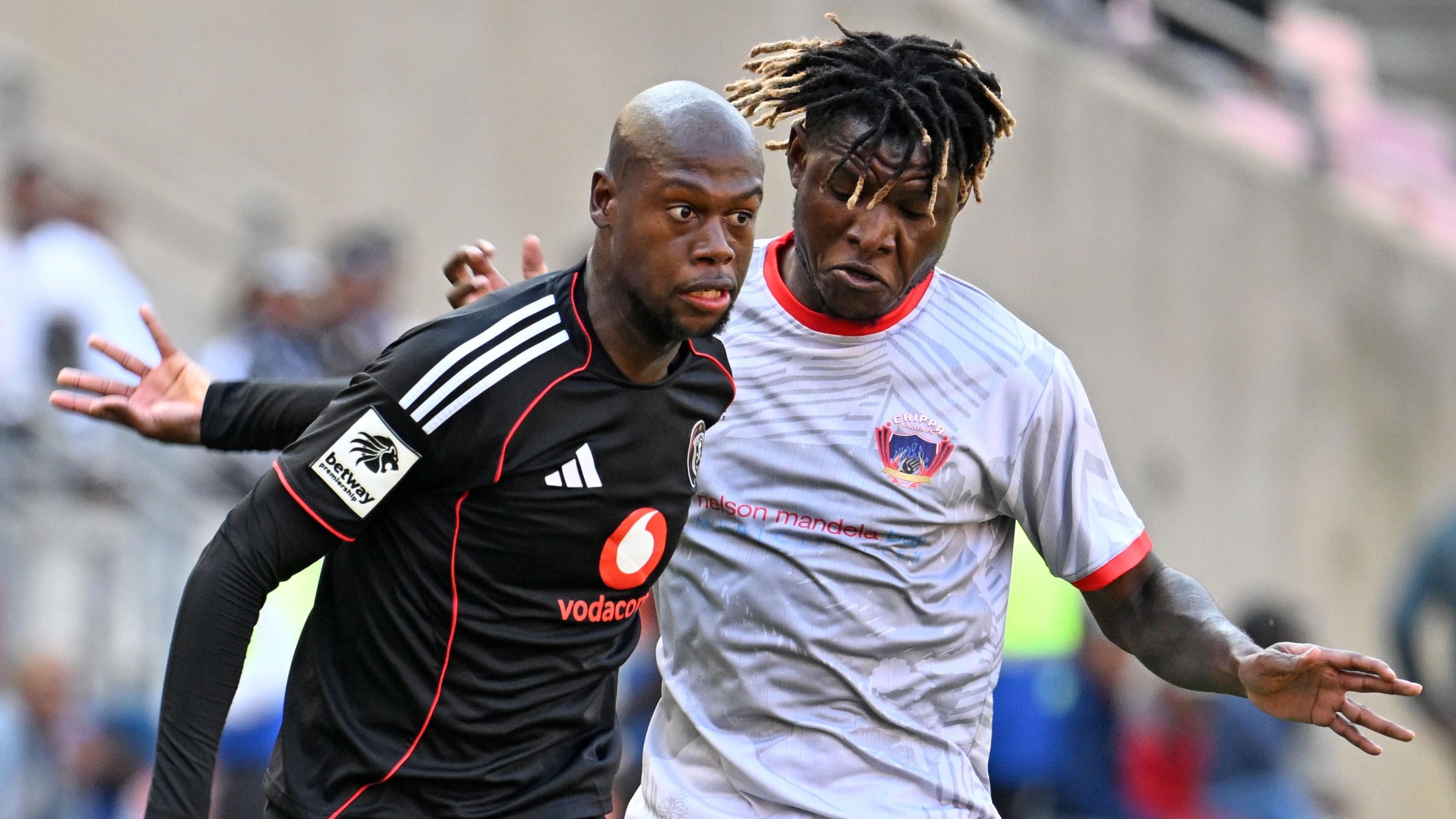 Evidence Makgopa of Orlando Pirates and Nathan Fasika of Chippa United