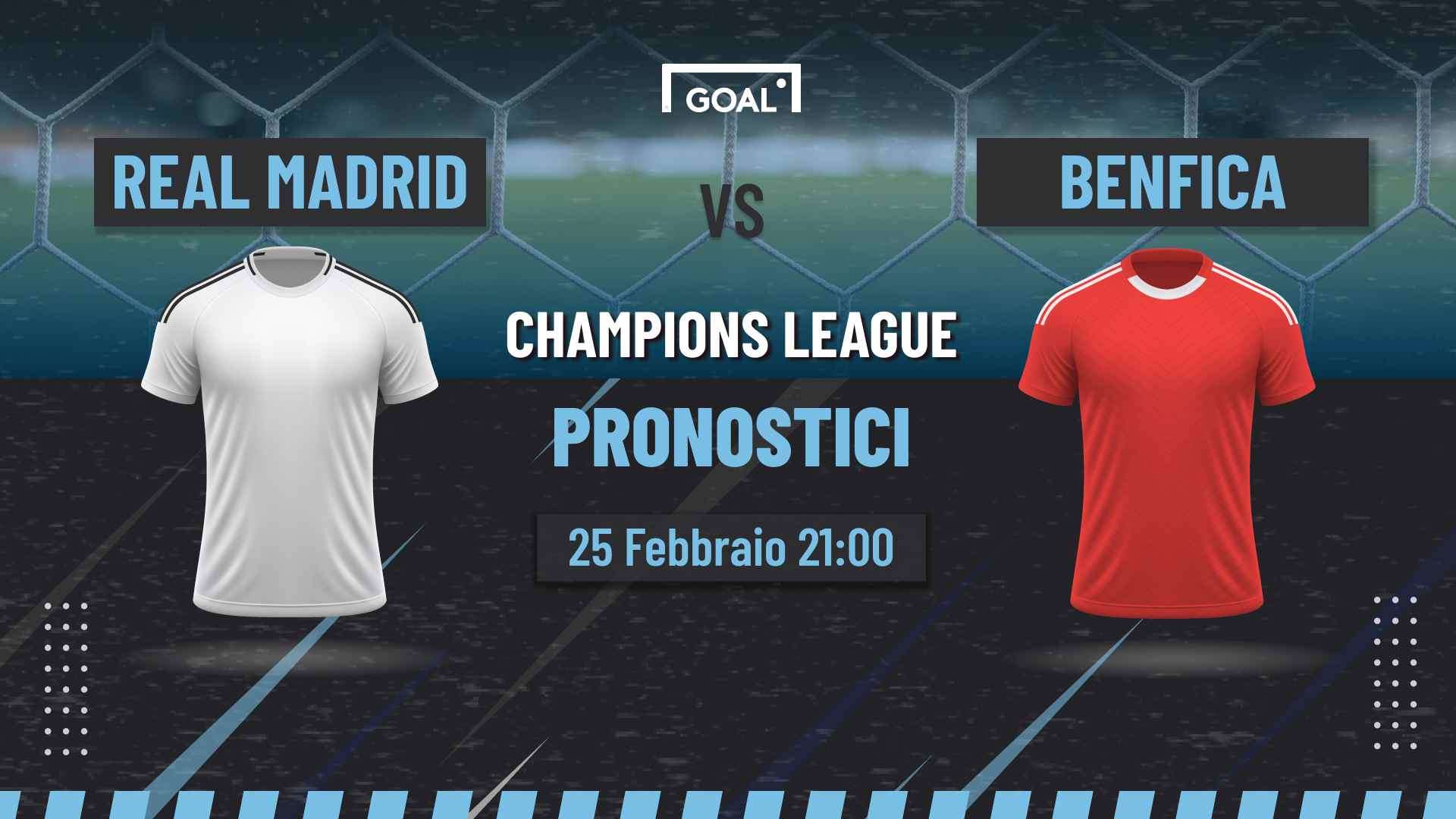 pronostici Real Madrid - Benfica