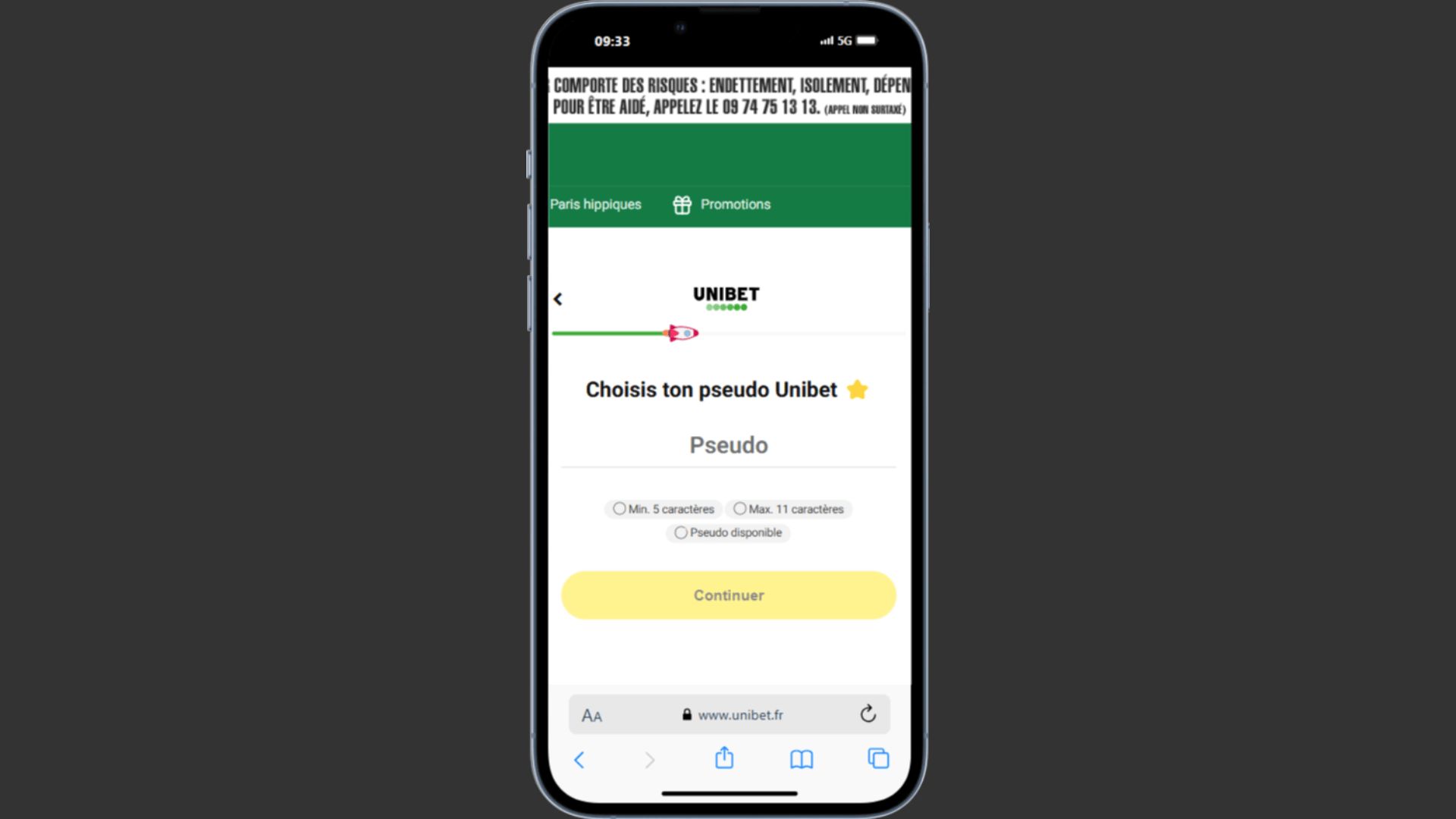 formulaire inscription unibet