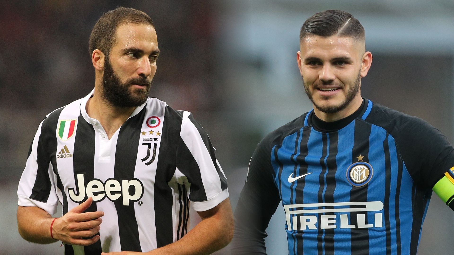 Gonzalo Higuain, Mauro Icardi, Juventus vs Inter