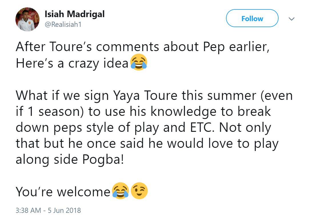 Reactions Yaya Toure Pep Guardiola