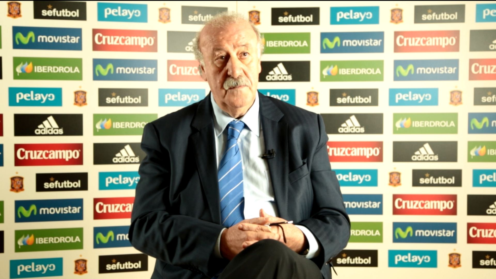 Vicente Del Bosque, Spain NT coach, during the  exclusive interview with Goal