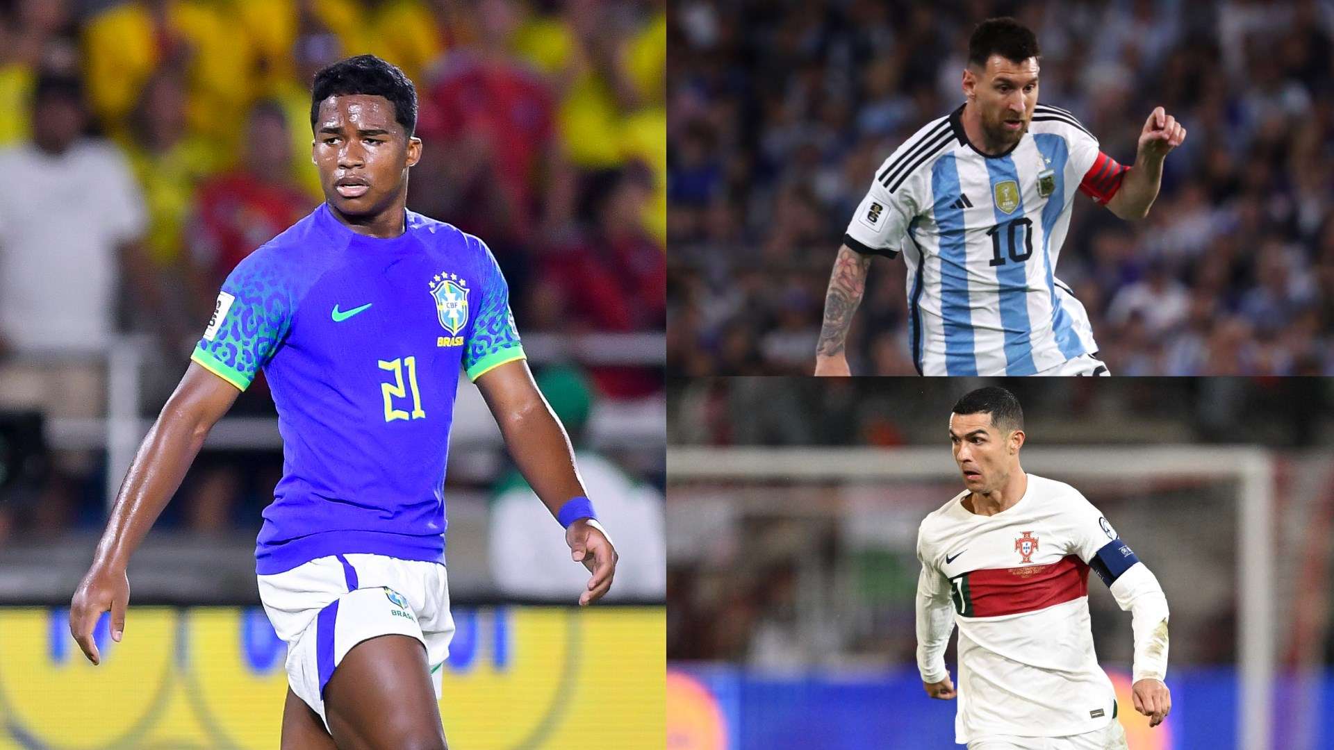 Endrick - Lionel Messi/Cristiano Ronaldo