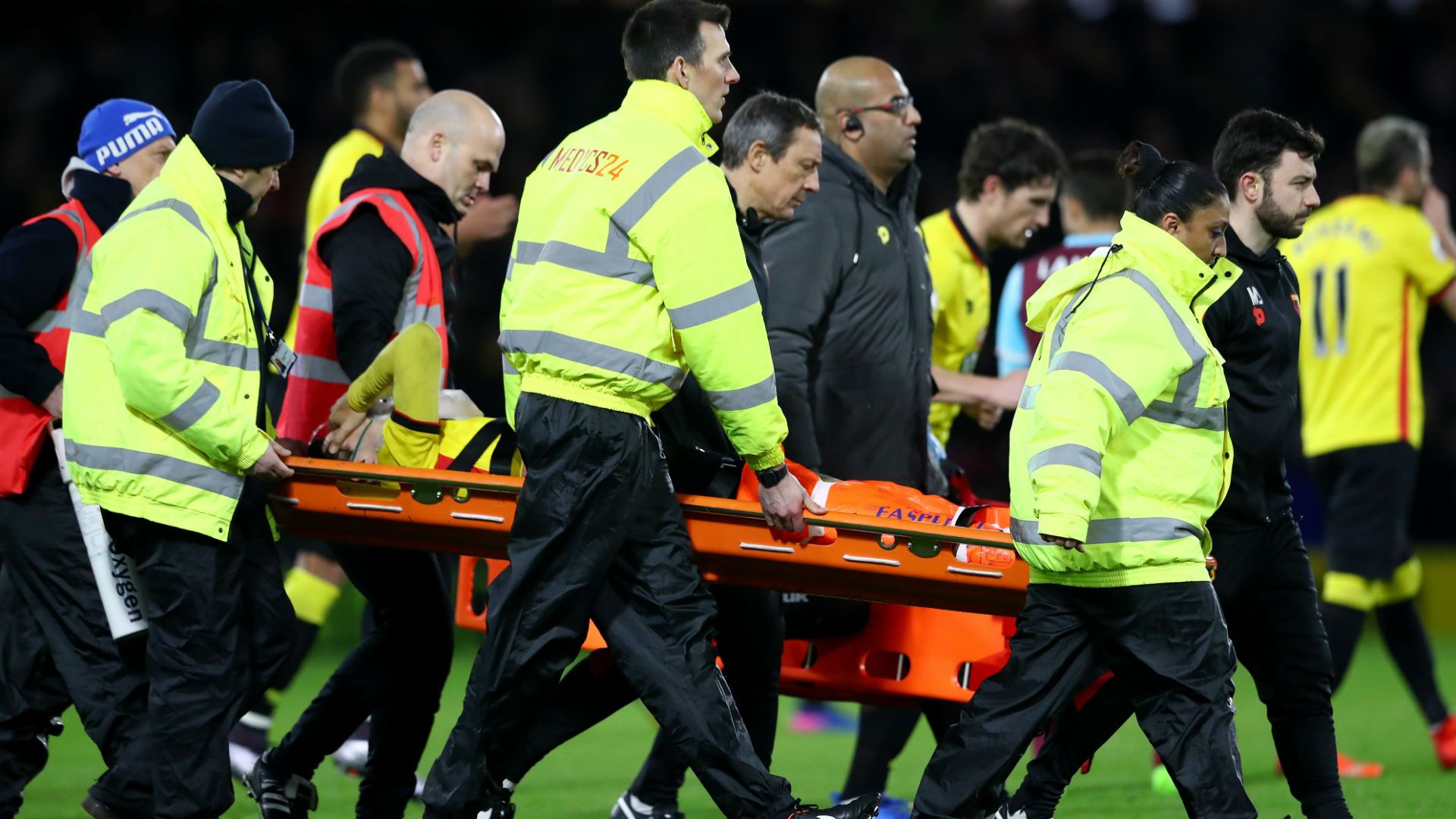 Mauro Zarate Injury Watford West Ham Premier LEague 25022017