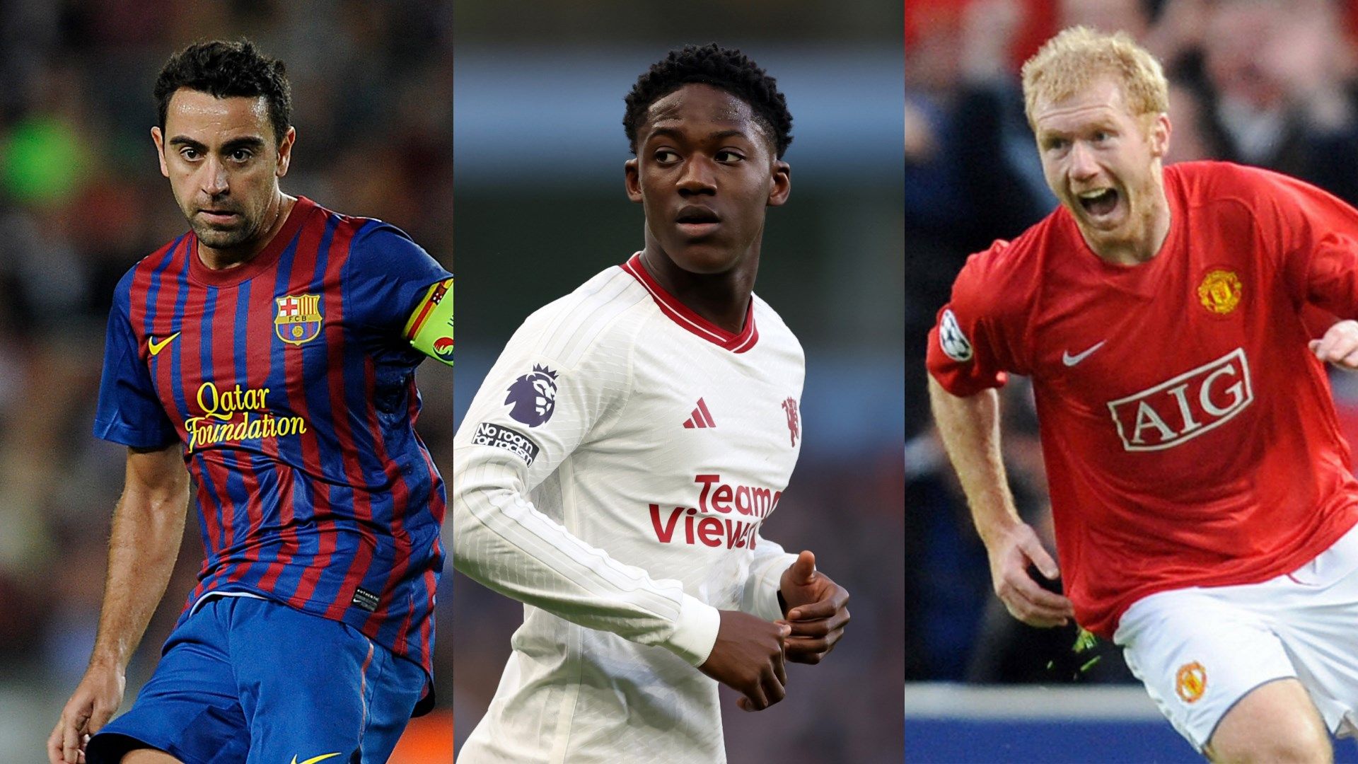 Mainoo Scholes Xavi