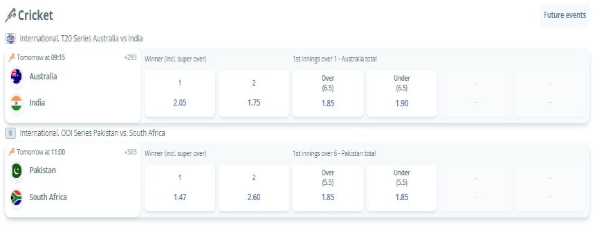 YesPlay ZA Cricket Betting