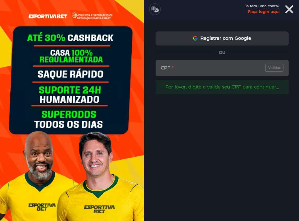 esportiva bet cadastro