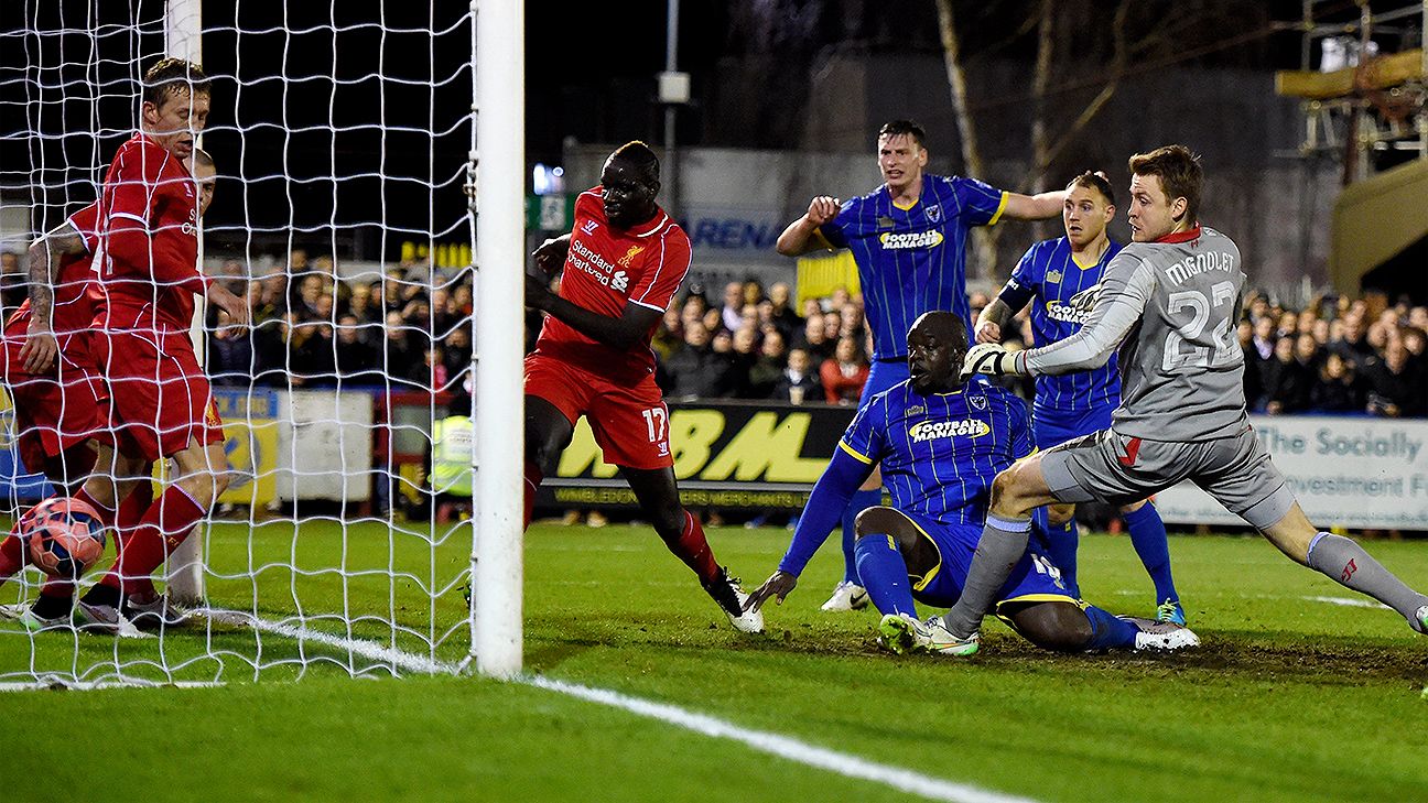 Adebayo Akinfenwa AFC Wimbledon vs Liverpool FA Cup 2015
