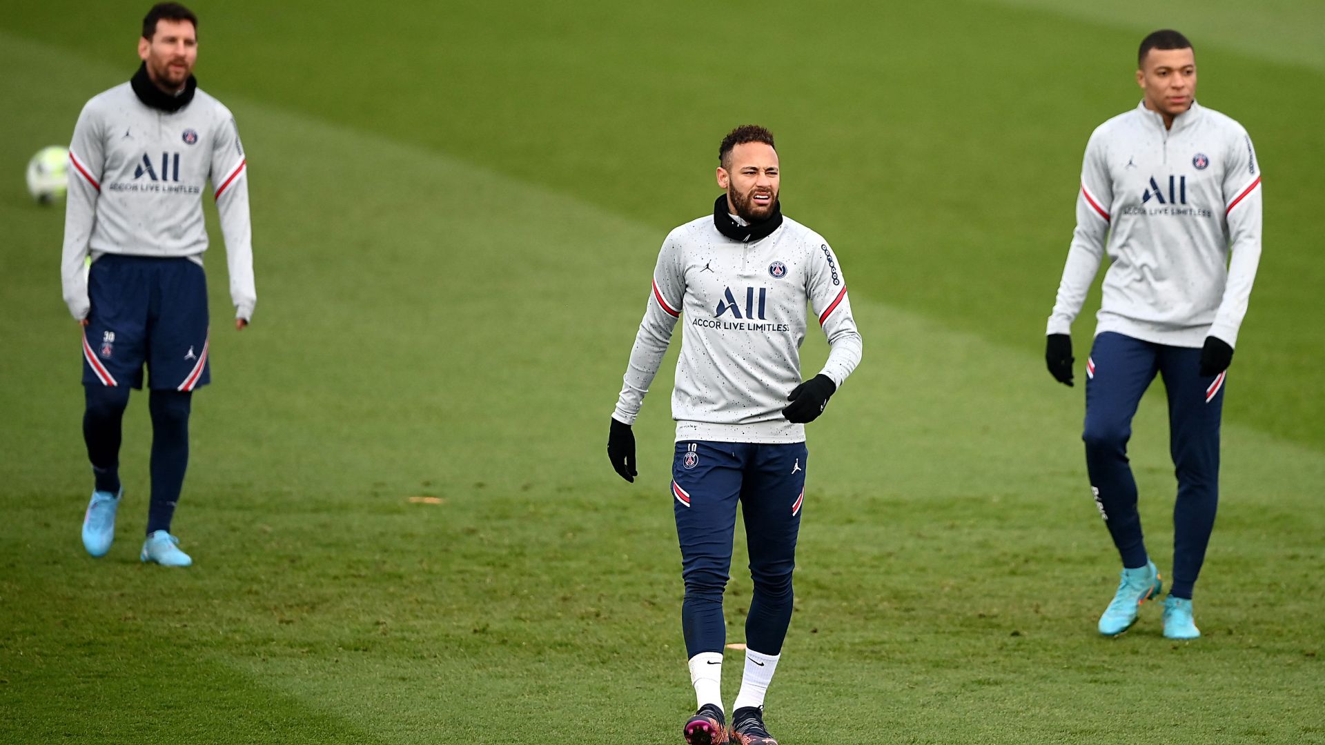 Entraînement PSG 10-02-2022 Messi Neymar Mbappé
