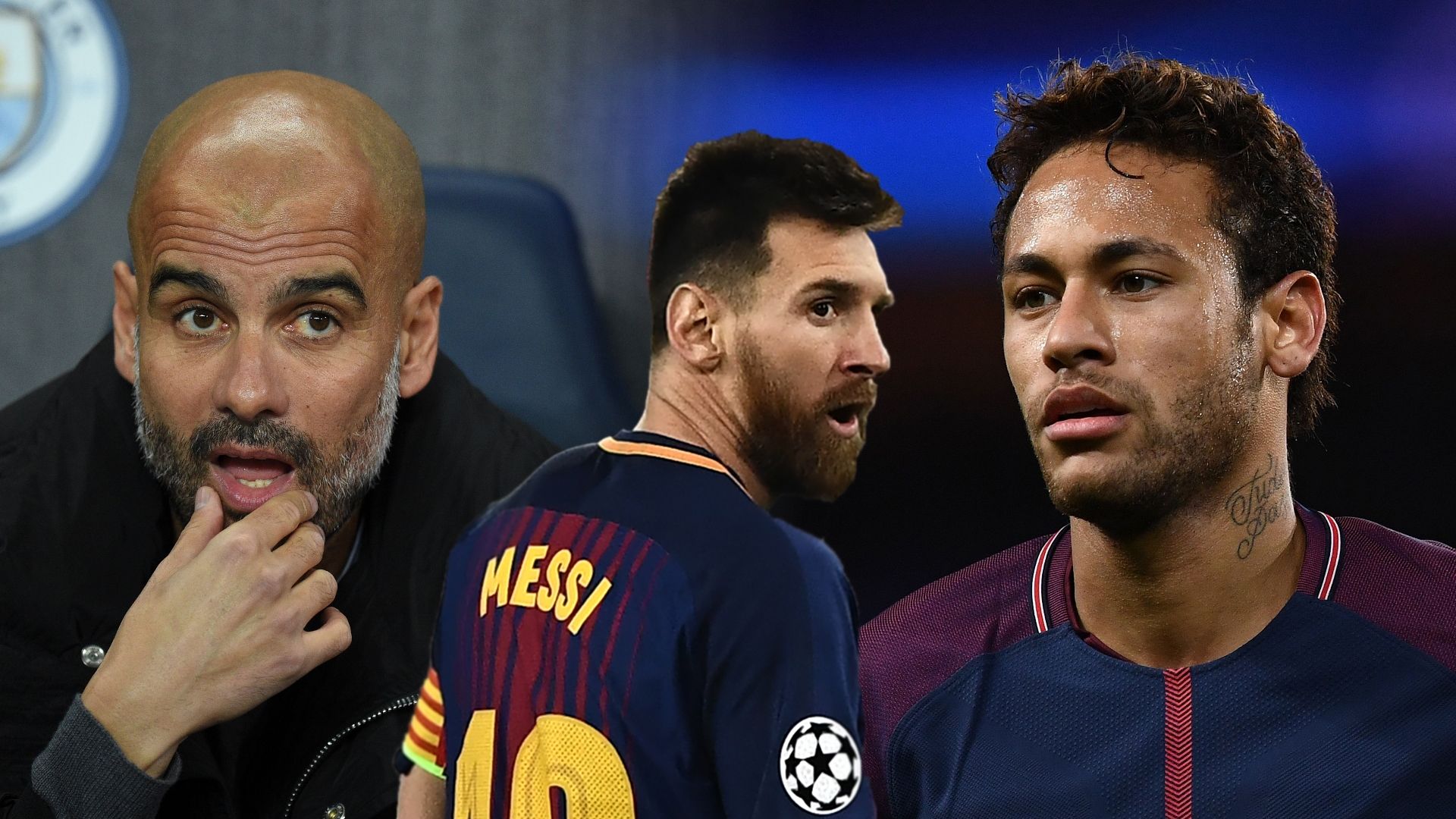 Guardiola, Messi, Neymar