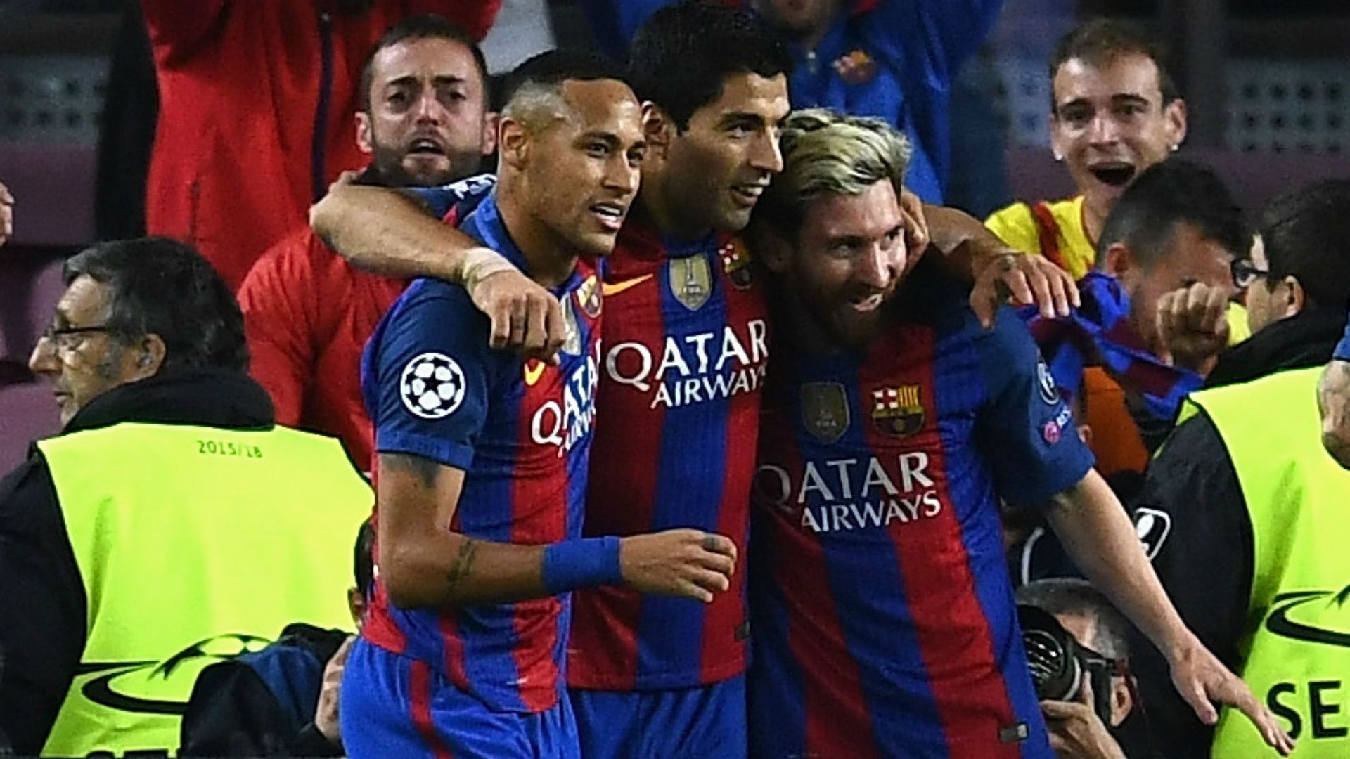 Neymar Suárez Messi MSN Barcelona x City Champions League 19 10 2016