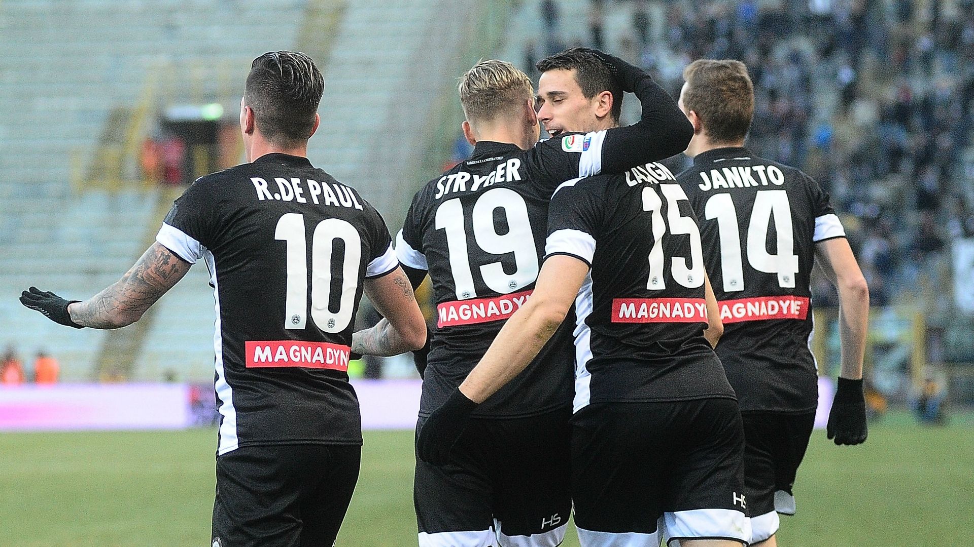 Udinese celebrating Bologna Udinese Serie A