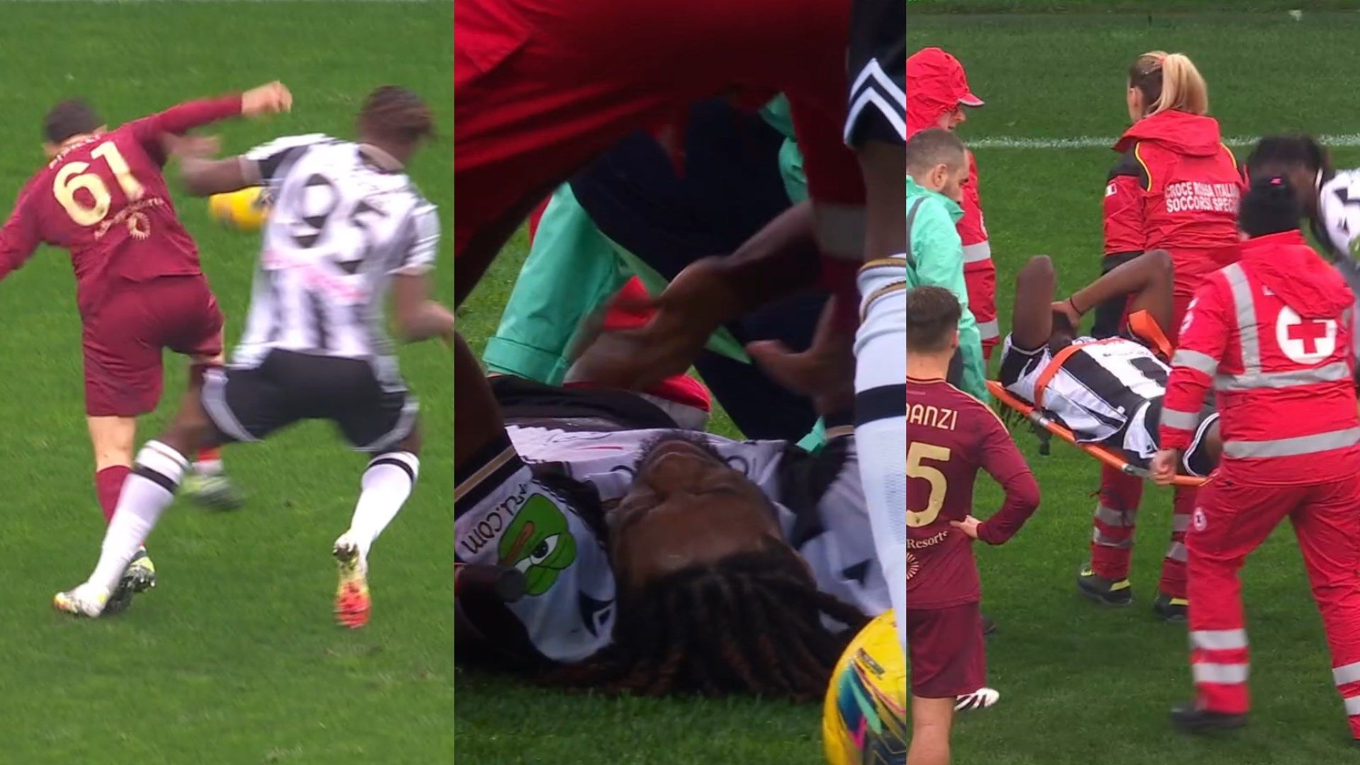 Infortunio Touré Udinese Roma