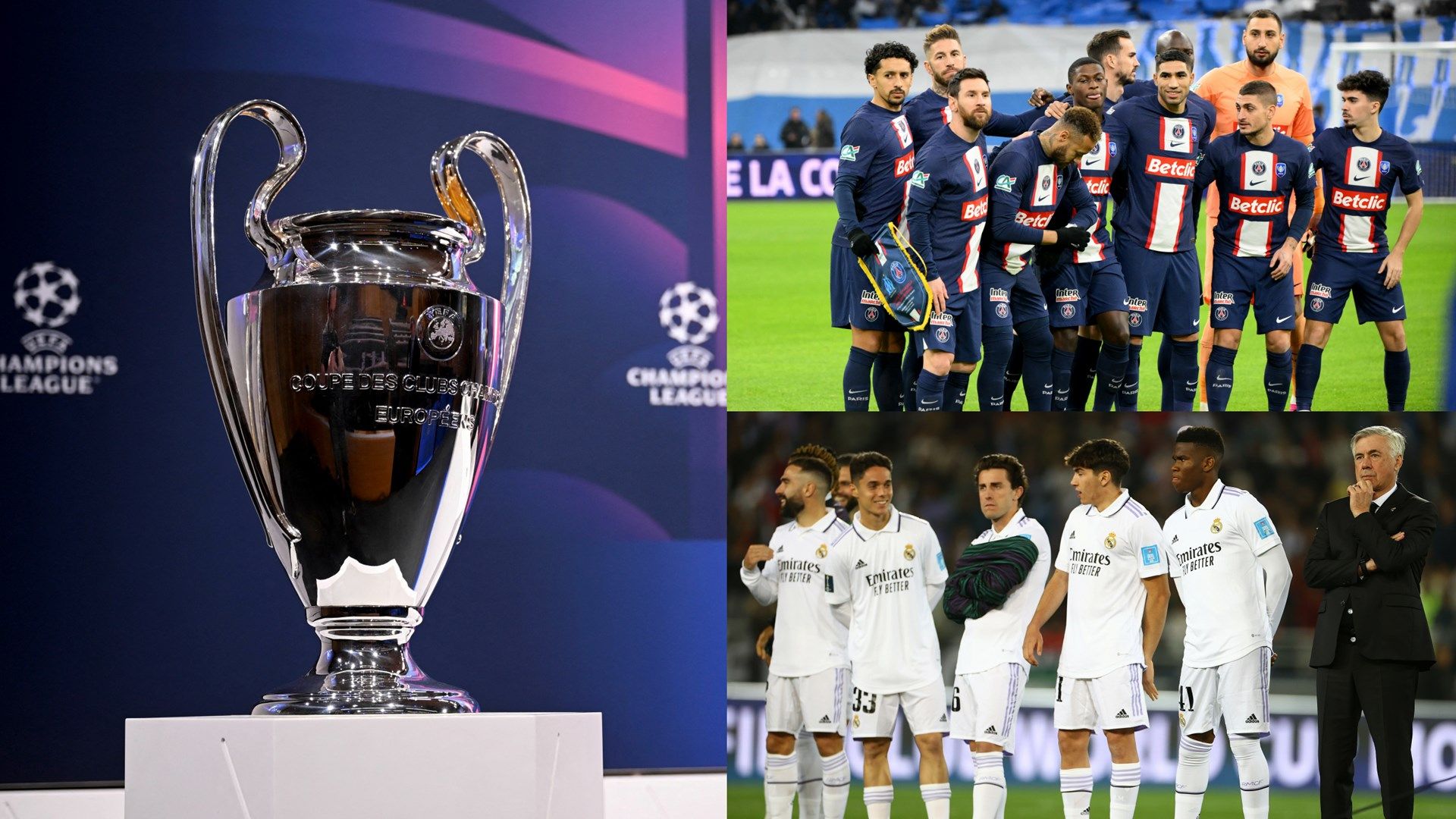 Champions League, PSG, Real Madrid GFX