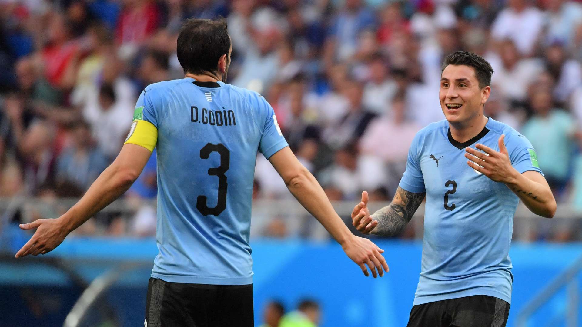 José Giménez Diego Godin Uruguay