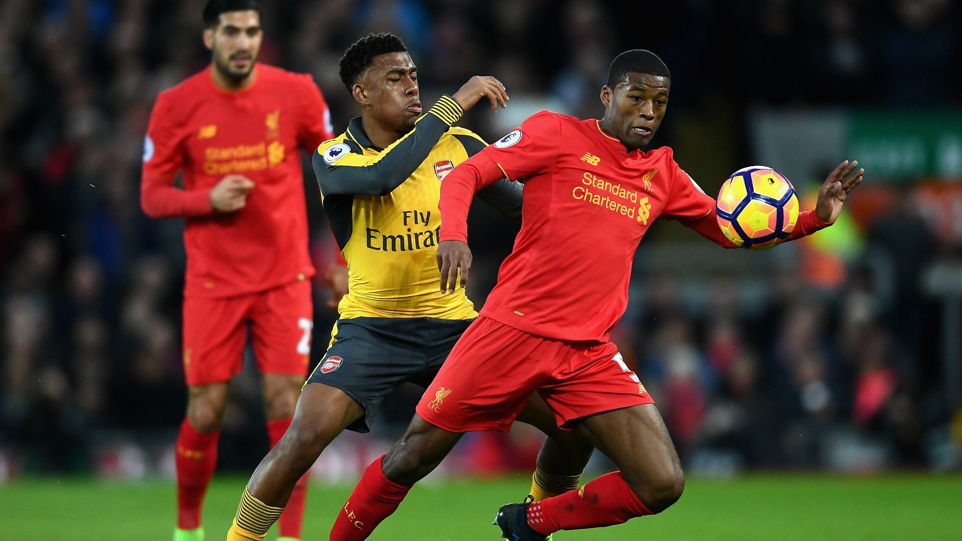 Alex Iwobi, Georginio Wijnaldum, Liverpool - Arsenal, Premier League, 03042017