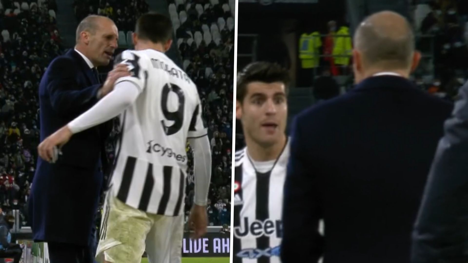 Allegri Morata Juventus Genoa Serie A