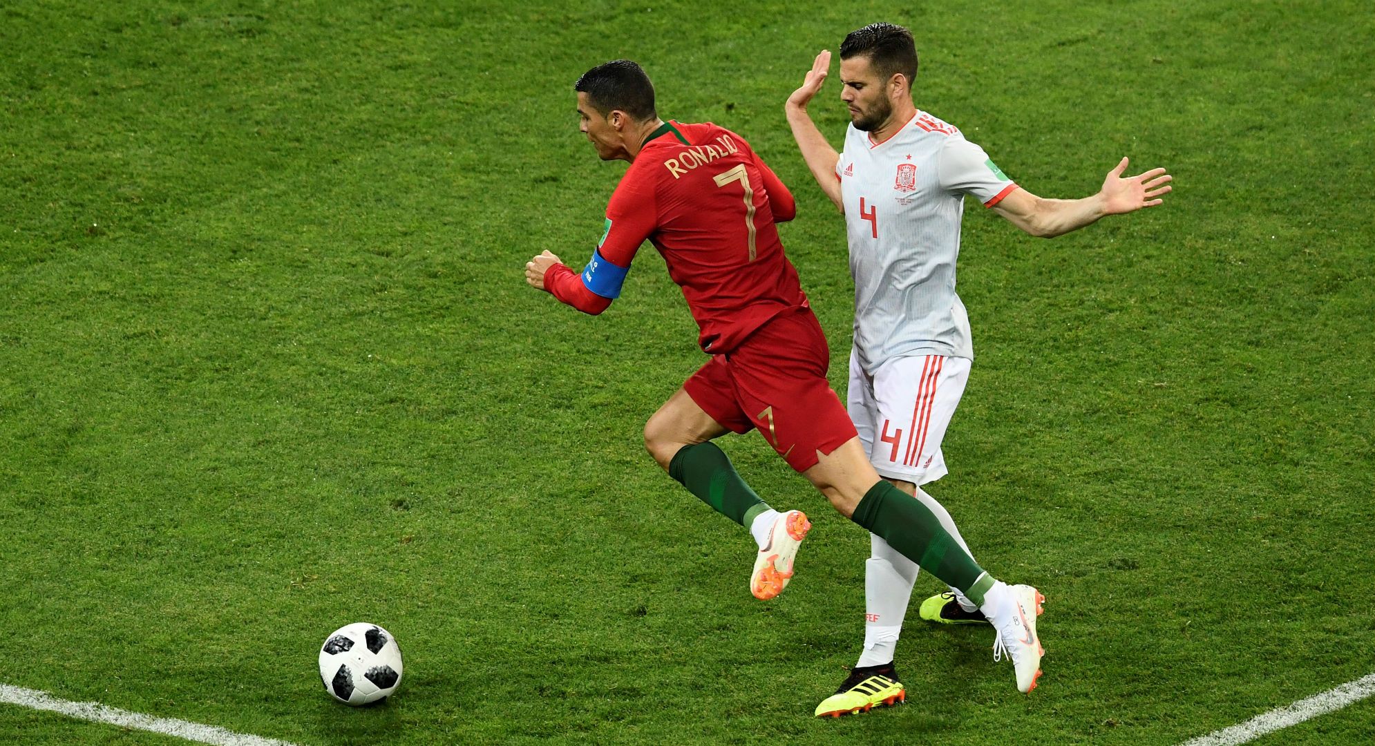 Cristiano Ronaldo Nacho España Portugal Copa del Mundo 2018