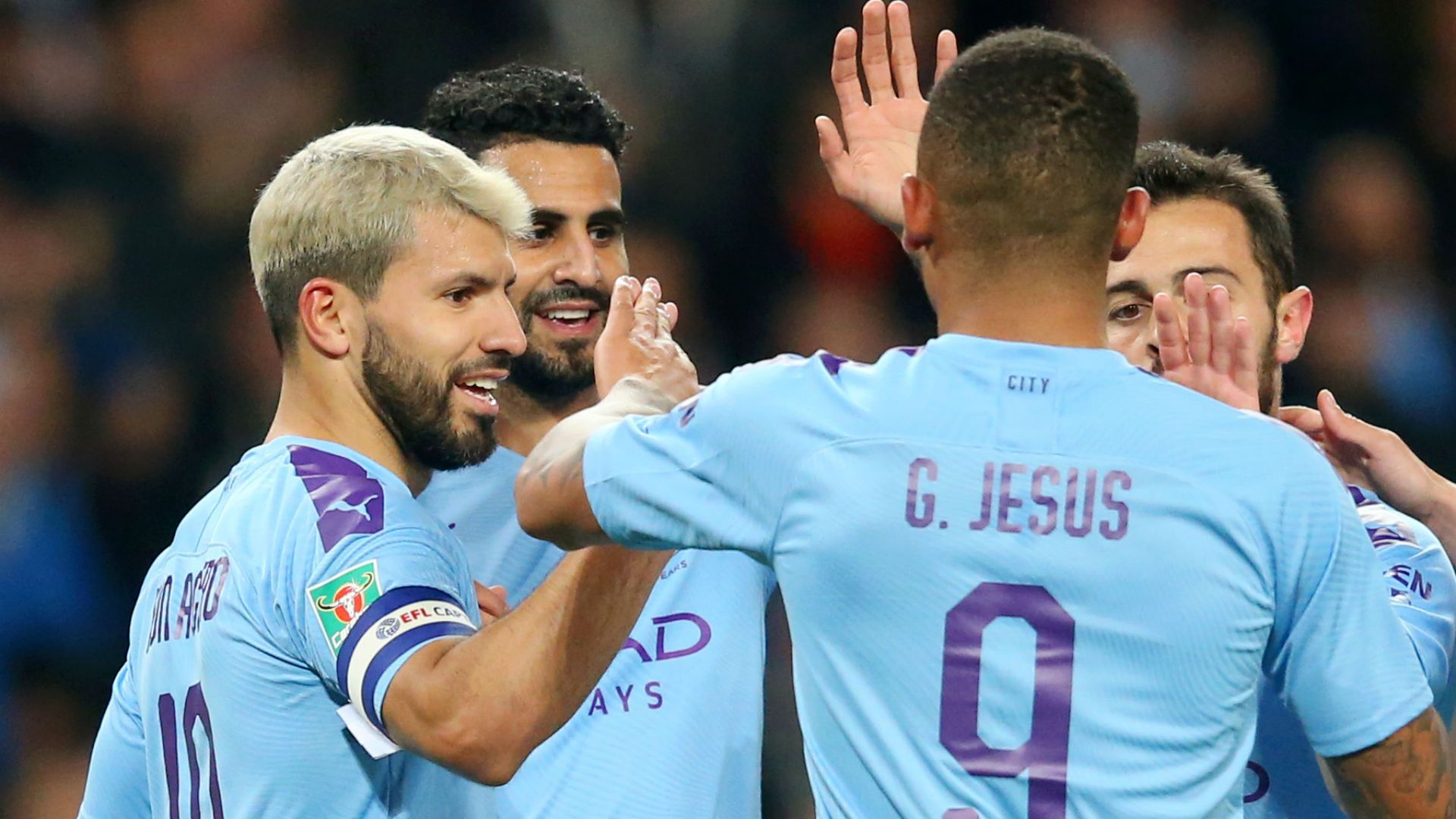 Sergio Aguero Gabriel Jesus Manchester City 2019-20