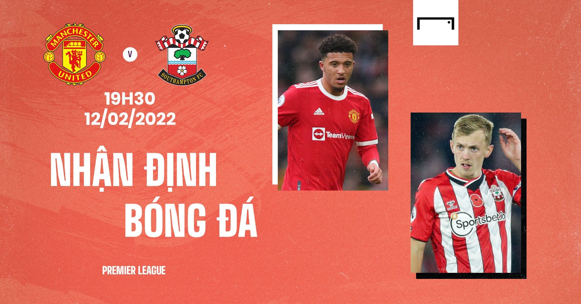 Preview Manchester United vs Southampton Premier League 2021/22 GFX