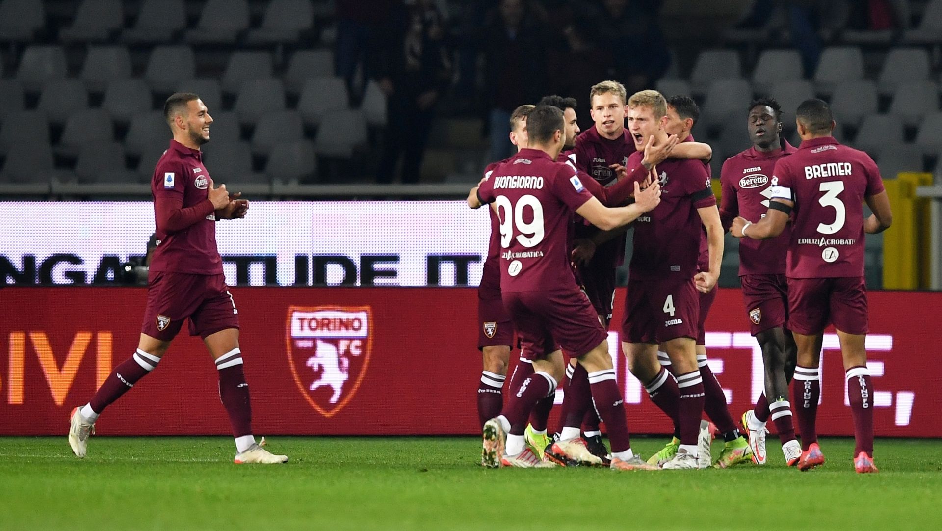 Torino celebrating