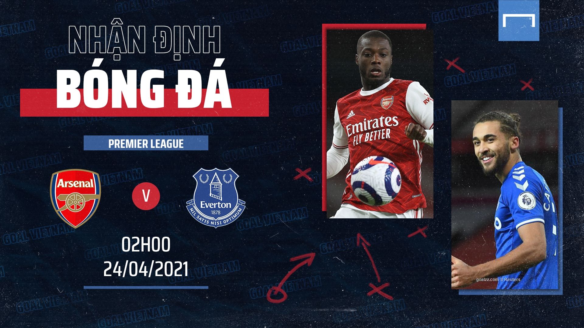 Preview Arsenal vs Everton 2020/21 V.League GFX