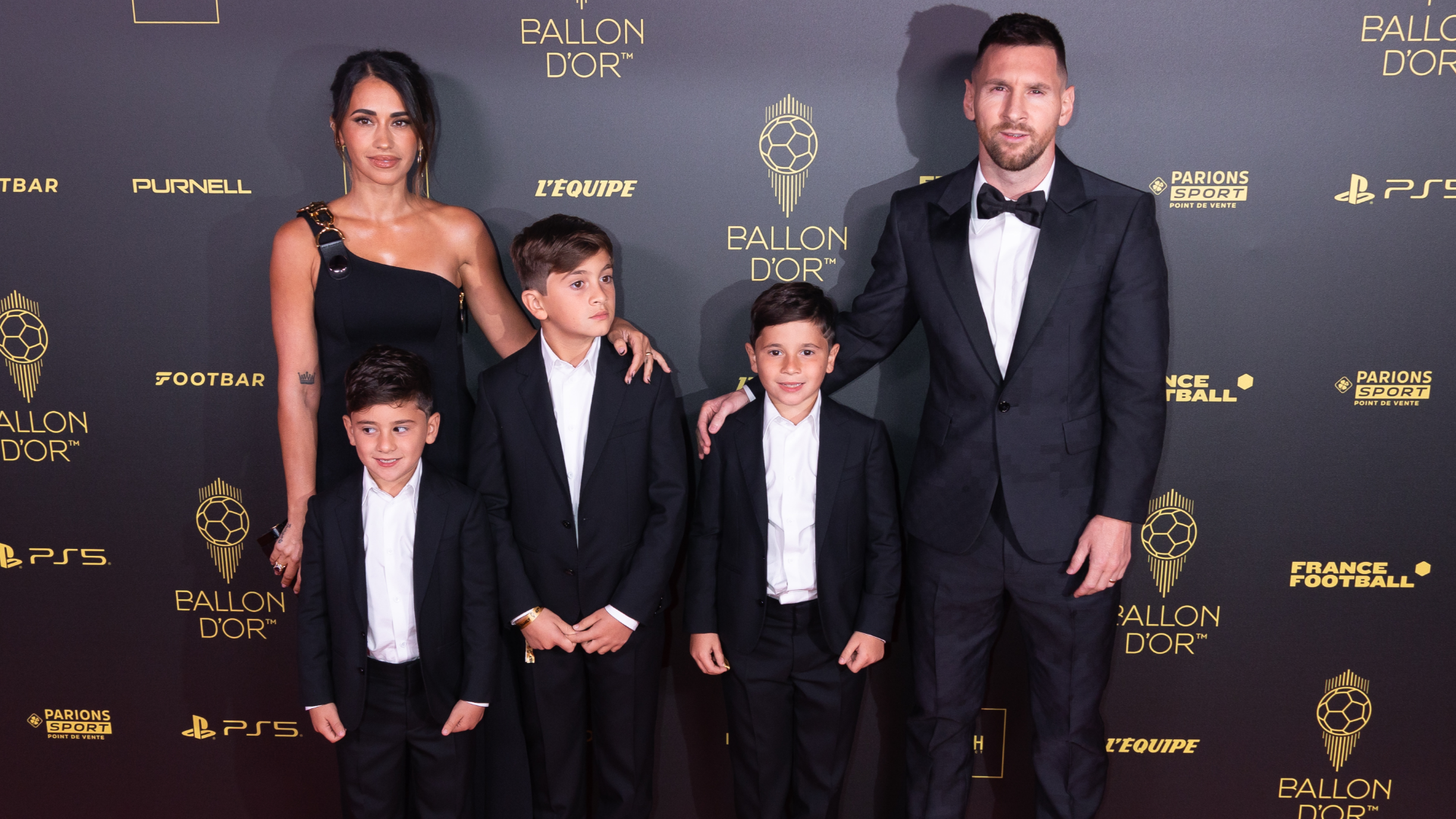 Lionel Messi & family - Ballon d'Or ceremony 2023