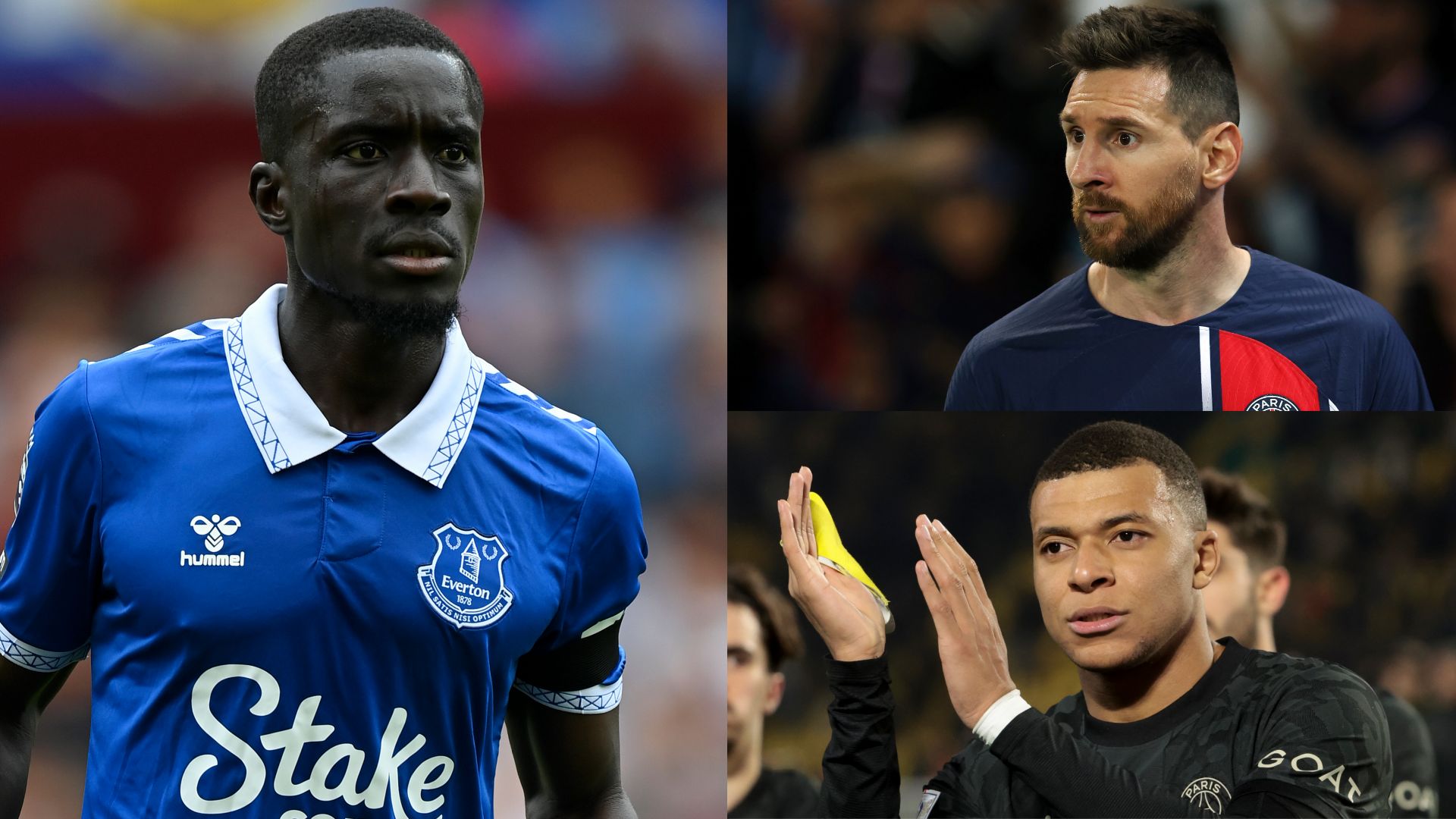 Idrissa Gueye Lionel Messi Kylian Mbappe