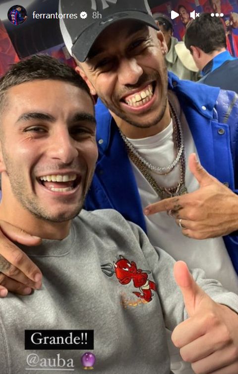 Pierre-Emerick Aubameyang Ferran Torres Clasico 2023