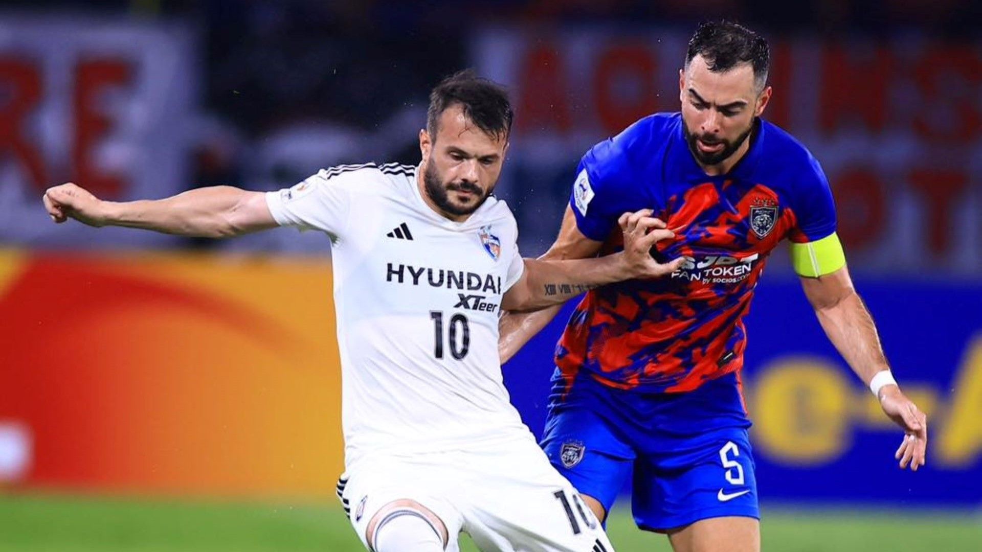 Jordi Amat & Valeri Qazaishvili - Johor Darul Takzim vs Ulsan Hyundai 07112023